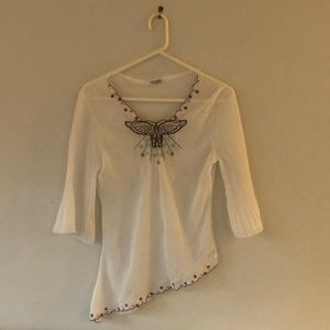 Sheer butterfly top